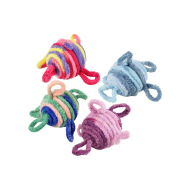 Flamingo Woolen Balls Набор игрушек для кошек 2 мячика с колокольчиками, в ассортименте