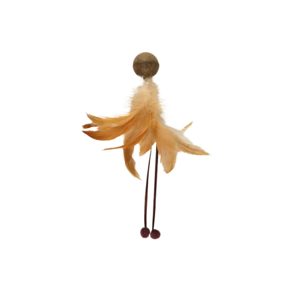 Flamingo Catnip Ball &amp; Feather М’ячик із пір’ям та котячою м’ятою, іграшка для котів