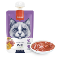 Wanpy крем-пюре утка с тыквой жидкий корм для кошек, 90 г