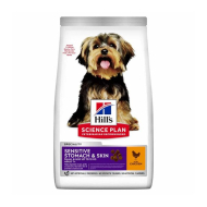 Hill’s Science Plan Adult Sensitive Stomach&amp;Skin Small&amp;Mini Сухой корм при чувствительном желудке и коже для взрослых маленьких и миниатюрных собак с курицей 6 кг
