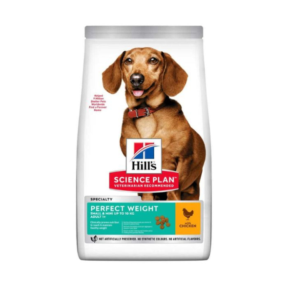 Hill’s Science Plan Adult Perfect Weight Small&amp;Mini Сухий корм для підтримки ваги дорослих малих та мінатюрних собак з куркою 1,5 кг