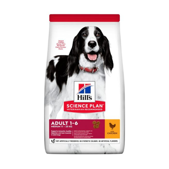 Hill’s Science Plan Adult Medium Breed Сухий корм для дорослих собак середніх порід з куркою 2,5 кг