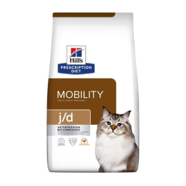 Hill's Prescription Diet j/d Mobility Сухой лечебный корм для кошек с курицей, уменьшение боли и воспаление в суставах 1,5 кг