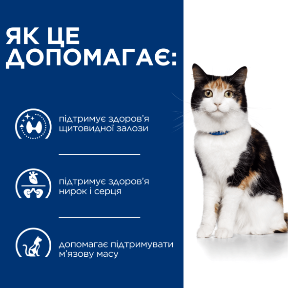 Hill's Prescription Diet y/d Thyroid Care Сухой лечебный корм для кошек для поддержания здоровья щитовидной железы при гипертиреозе 3 кг - 3