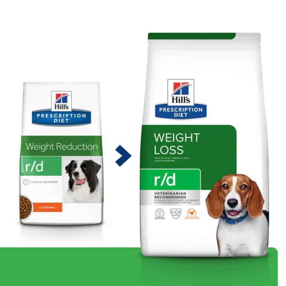Hill's Prescription Diet r/d Weight Loss Сухой лечебный корм для собак с курицей для снижения веса 1,5 кг - 2