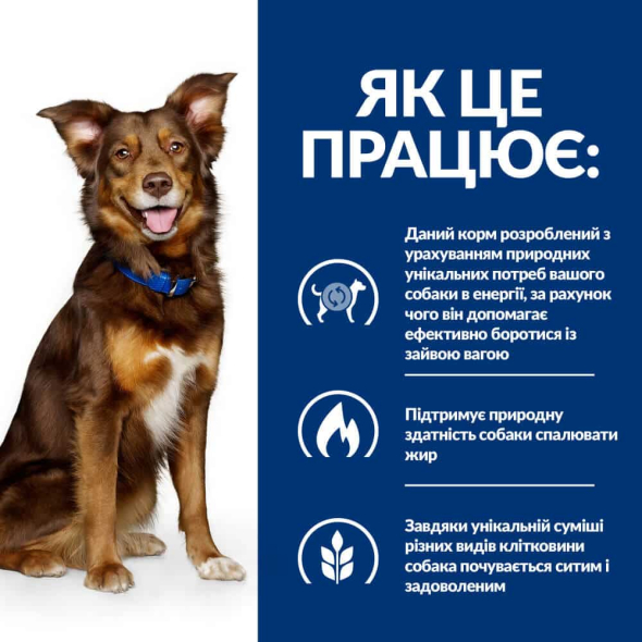 Hill's Prescription Diet Metabolic Сухой лечебный корм для собак с курицей для снижения, нормализации и контроля веса 1,5 кг - 3
