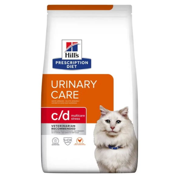 Hill's Prescription Diet C/D Multicare Stress Urinary Сухой лечебный корм с курицей для кошек при стрессовых заболеваниях мочевыделительной системы 3 кг