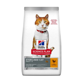 Hill's Science Plan Adult Sterilised Cat Chicken Сухой корм для взрослых стерилизованных кошек с курицей 300 г