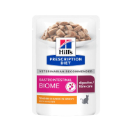 Hill's Prescription Diet Gastrointestinal Biome Влажный лечебный корм для улучшения пищеварения и поддержания ЖКТ у кошек с курицей, 85 г
