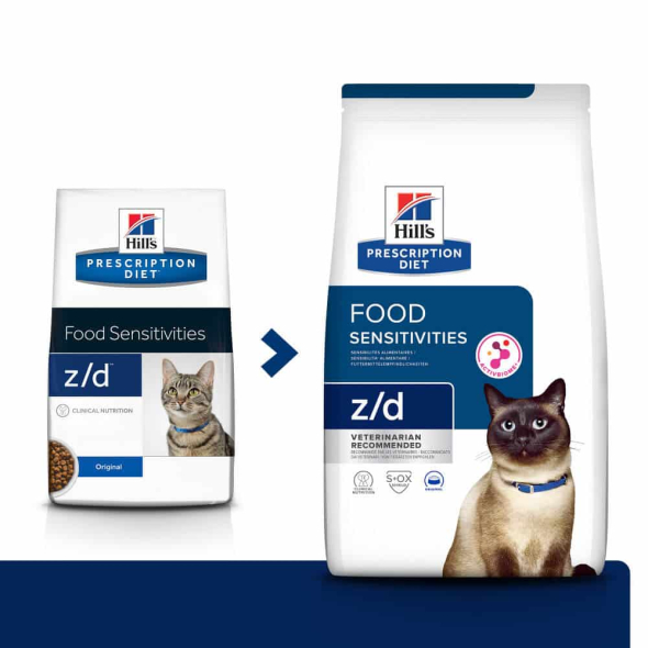 Hill's Prescription Diet z/d Food Sensitivities Сухий лікувальний корм для котів з чутливим травленням та при харчовій алергії 3 кг - 2