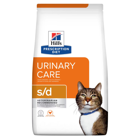 Hill&#039;s PRESCRIPTION DIET сухий корм для котів s/d Urinary Care розчинення струвітів, 1,5 кг