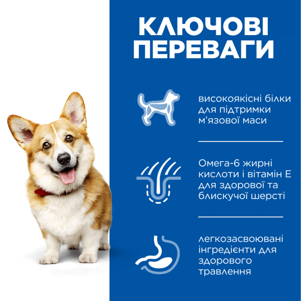 Hill’s Science Plan Adult Small&amp;Mini Сухий корм для дорослих собак малих і мініатюрних порід з куркою 1,5 кг - 1