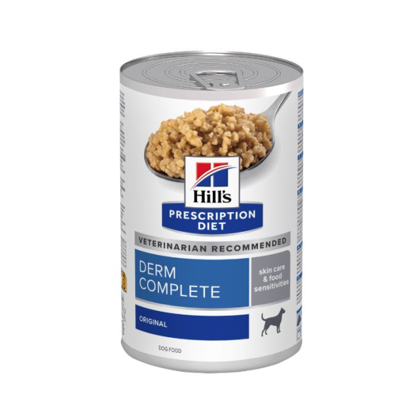 Hill's Prescription Diet Derm Complete Вологий лікувальний корм для собак при харчовій алергії та атопічному дерматиті, 370 г