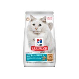 Hill's Science Plan Adult Hypoallergenic Сухой беззерновой корм для взрослых кошек с чувствительностью к определенным компонентам пищи, с яичным белком и протеином насекомых 1,5 кг