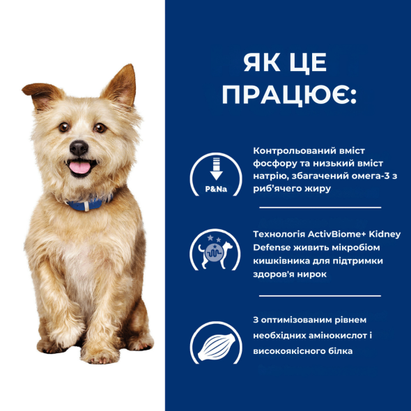 Hill's Prescription Diet ActivBiome+ Kidney Care Вологий лікувальний корм для собак при захворюванні нирок та ниркової недостатності з куркою, 350 г - 2