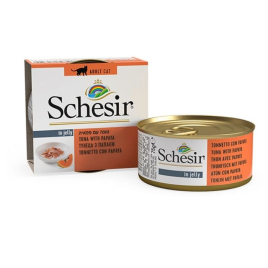 Schesir Tuna with Papaya Влажный корм для кошек тунец с папайей в желе, 75 г
