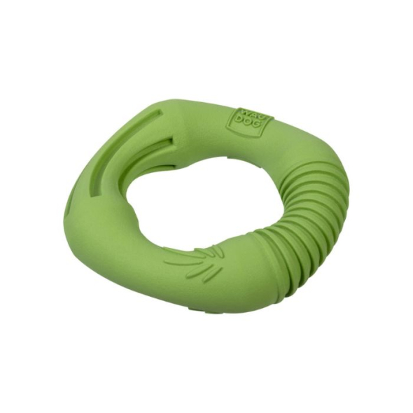 WAUDOG Fun Natural Игрушка для собак Кольцо биоразлагаемая резина зеленое, 12 см - 3