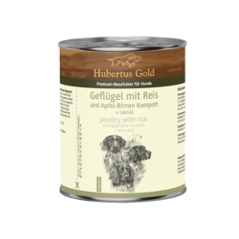 Hubertus Gold Geflügel &amp; Reis Влажный корм для собак птица с рисом с яблоком и грушей, 800 г