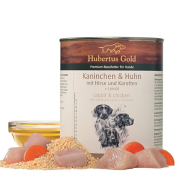 Hubertus Gold Kaninchen &amp; Huhn Влажный корм для собак кролик и курица с пшеном и морковью, 800 г