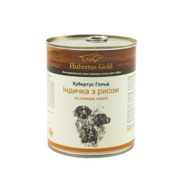 Hubertus Gold Влажный корм для собак индейка с рисом и льняным маслом, 800 г