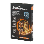 AnimAll VetLine Нашийник протипаразитарний від бліх і кліщів для котів і собак малих порід помаранчевий, 35 см