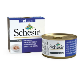 Schesir Tuna with Whitebaits Влажный корм для кошек тунец с анчоусами и рисом в желе, 85 г