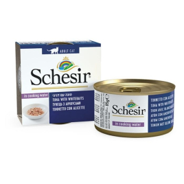 Schesir Tuna with Whitebaits Влажный корм для кошек тунец с анчоусами и рисом в бульоне, 85 г