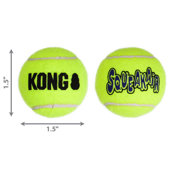 KONG SqueakAir Ball іграшка для собак, тенісний м’ячик, розмір XS, 3 шт. - 3