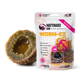 LK Baits Pet Nutrigo Worm-Ex S-M Функциональное лакомство для собак средних пород с растительным комплексом для кишечника (Ø 20 мм), 170 г