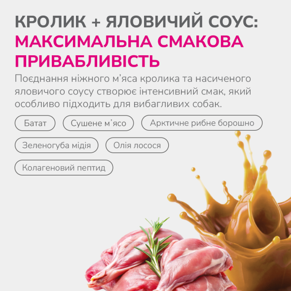 LK Baits Pet Nutrigo Treat Rabbit Функціональні ласощі для собак з кроликом та яловичим соусом (Ø 12 мм), 150 г - 3
