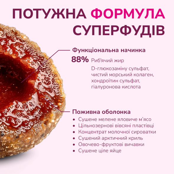 LK Baits Pet Nutrigo Collagen Complex Mini Функціональні ласощі для собак дрібних порід з колагеном (Ø 15 мм), 75 г - 4