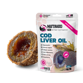 LK Baits Pet Nutrigo Cod Liver Oil Mini Функциональное лакомство для собак мелких пород с маслом трески (Ø 15 мм), 75 г