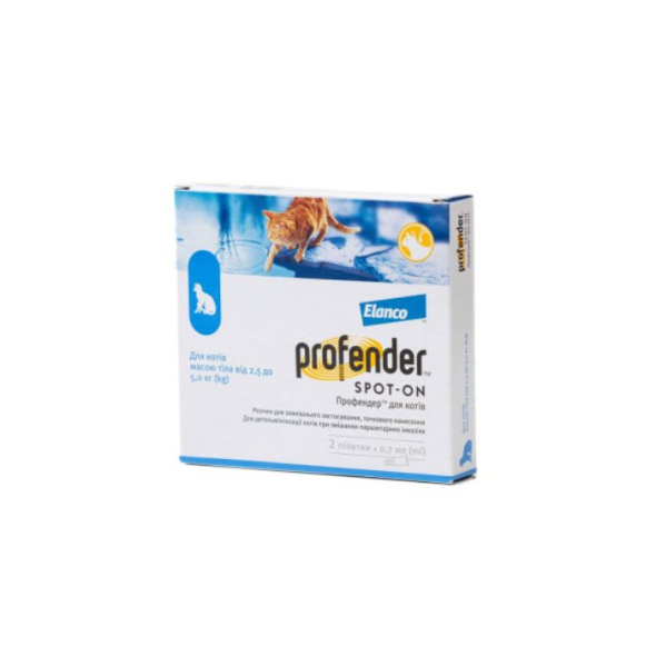 Profender Spot-On (Профендер Спот-он) Краплі від глистів для котів від 2,5 до 5 кг