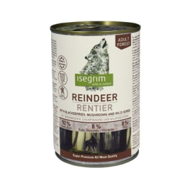 Isegrim Reindeer pure with Blackberries, Champignons &amp; Herbs Влажный корм для собак оленина с ежевикой грибами и травами, 400 г