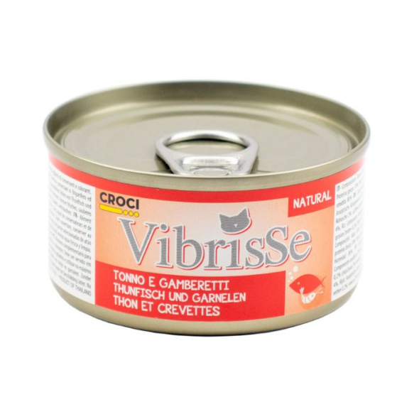 Vibrisse Вологий корм для котів з тунцем і креветками, 70 г
