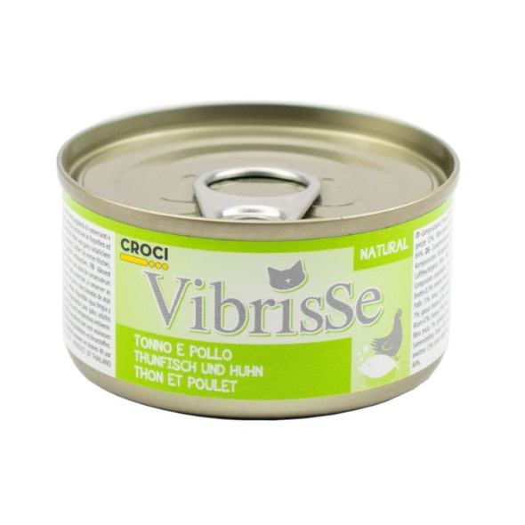 Vibrisse Вологий корм для котів з тунцем і куркою, 70 г