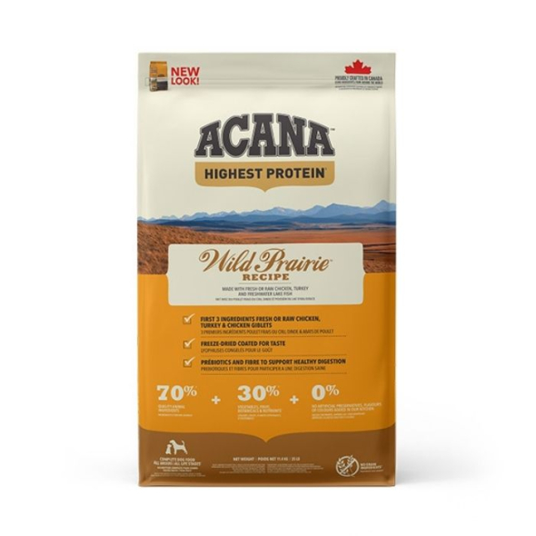 Acana Highest Protein Wild Prairie Recipe Сухой корм для собак всех пород и стадий жизни, 11,4 кг - 2