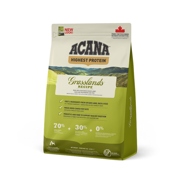 Acana Highest Protein Grasslands Recipe Сухий корм для собак всіх порід та всіх стадій життя, 2 кг