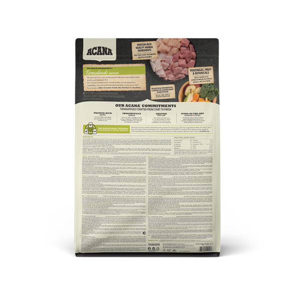 Acana Highest Protein Grasslands Recipe Сухий корм для собак всіх порід та всіх стадій життя, 2 кг - 1