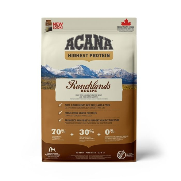 Acana Highest Protein Ranchlands Recipe Сухой корм для собак всех пород и всех стадий жизни, 6 кг - 2