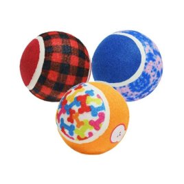 MISOKO Игрушка для собак теннисные разноцветные мячи 10 см, 3 шт