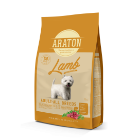 Полнорационный сухой корм для взрослых собак с ягнятиной ARATON LAMB Adult All Breeds 15кг