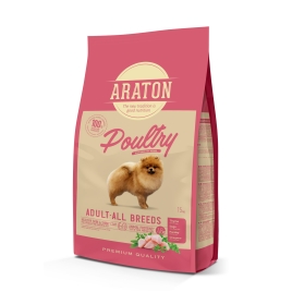Полноценный сухой корм для взрослых собак всех пород ARATON POULTRY Adult All Breeds 15кг
