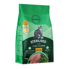 ARATON Sterilised Adult All Breeds Сухий корм для стерилізованих котів 1,5 кг