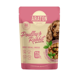ARATON Adult with Poultry and Rabbit Влажный корм для взрослых собак с мясом птицы и кроликом, 500 г
