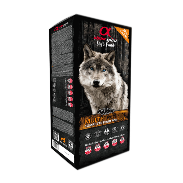 Alpha Spirit Multiprotein Беззерновий напіввологий корм для собак всіх порід, 9 кг