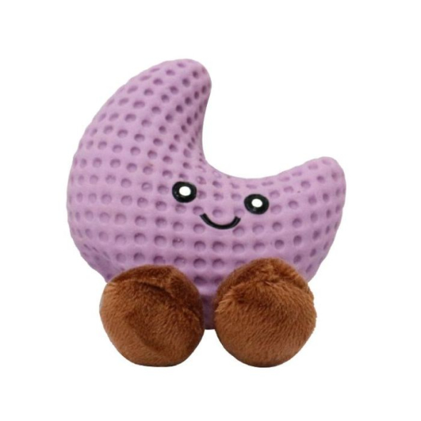 MISOKO Игрушка для собак луна, латекс, фиолетовая, 9 см