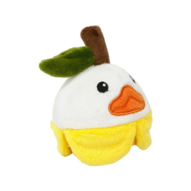 MISOKO Игрушка для собак круглая утка, плюш, желтая, 7,5 см