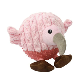 MISOKO Игрушка для собак круглая птичка, плюш, розовая, 17 см