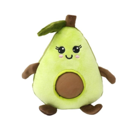 MISOKO Игрушка для собак круглое авокадо, плюш, зеленое, 19 см